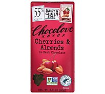 Chocolove Chocolate Bar Dark Chocolate Cherries & Almonds - 3.2 Oz