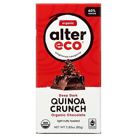 Alter Eco Dark Chocolate Organic Quinoa - 2.82 Oz