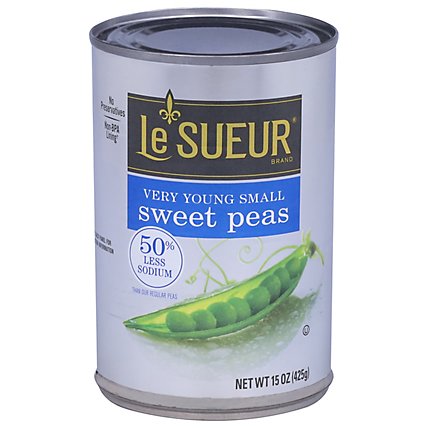 Le Sueur Peas Sweet Very Young Small 50% Less Sodium - 15 Oz - Image 3