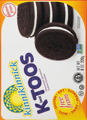 Kinnitoos Cream Chocolate Sandwich Cookies - 8 Oz - Image 6