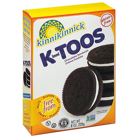 Kinnitoos Cream Chocolate Sandwich Cookies - 8 Oz