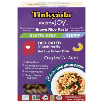 Tinkyada Pasta Joy Ready Brown Rice Pasta ELbow Bag - 16 Oz - Image 1