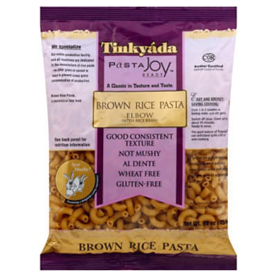 Tinkyada Pasta Joy Ready Brown Rice Pasta ELbow Bag - 16 Oz