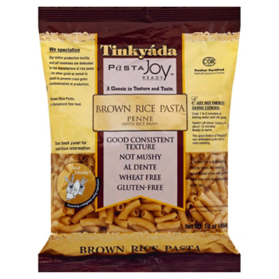 Tinkyada Pasta Joy Ready Brown Rice Pasta Penne Bag - 16 Oz