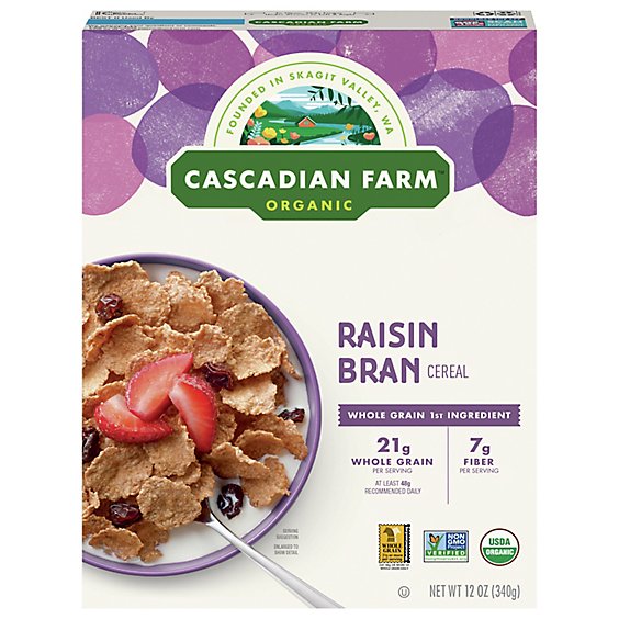 Cascadian Farm Organic Cereal Raisin Bran - 12 Oz