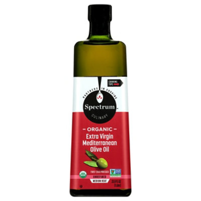 Spectrum Olive Oil Organic Extra Virgin Mediterranean - 33.8 Fl. Oz. - Image 3