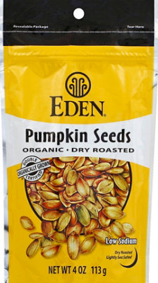 Eden Organic Pumpkin Seeds Dry Roasted - 4 Oz - Image 2