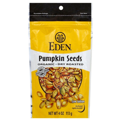 Eden Organic Pumpkin Seeds Dry Roasted - 4 Oz - Image 1