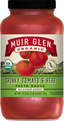 Muir Glen Organic Pasta Sauce Chunky Tomato & Herb - 25.5 Oz - Image 2