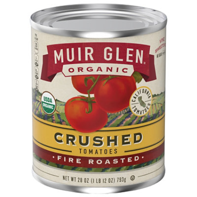 Muir Glen Tomatoes Organic Crushed Fire Rosted - 28 Oz