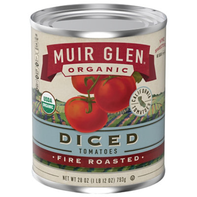 Muir Glen Tomatoes Organic Diced Fire Rosted - 28 Oz