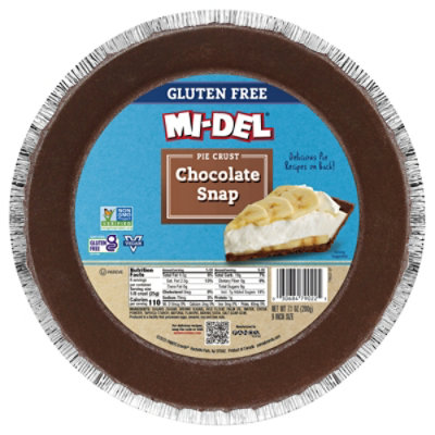 MI-DEL Pie Crust Gluten Free Chocolate Snap - 7.1 Oz