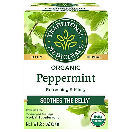 Traditional Medicinals Organic Peppermint Herbal Tea Bags - 16 Count - Image 3