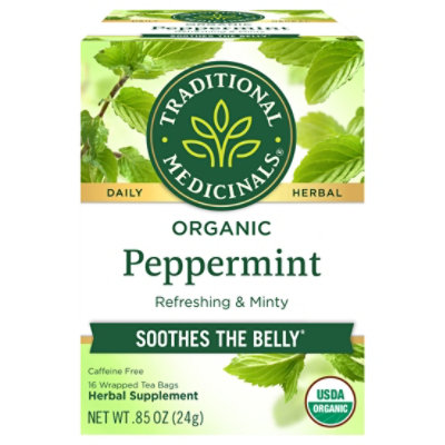 Traditional Medicinals Spearmint Organic Wrapped Tea Bags - 16 ea