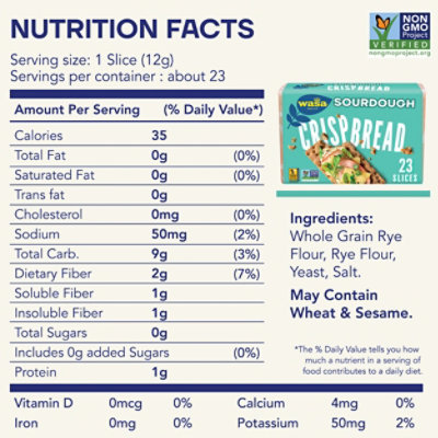 Wasa Crispbread Sourdough Crackers - 9.7 Oz - Image 6