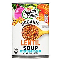 Health Valley Organic Soup No Salt Added Lentil - 15 Oz - Image 1