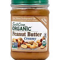 Santa Cruz Organic Peanut Butter Light Roasted Creamy - 16 Oz - Image 2
