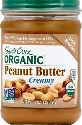 Santa Cruz Organic Peanut Butter Light Roasted Creamy - 16 Oz - Image 2