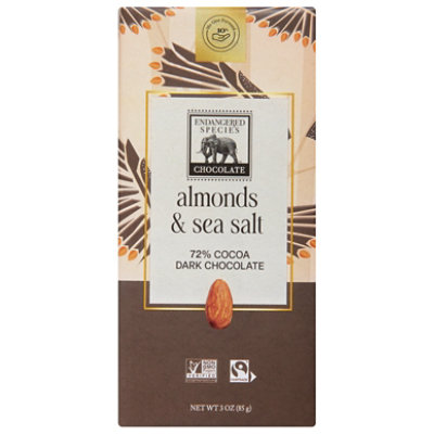 Endangered Species Chocolate Bar Dark Chocolate Seasalt Almonds - 3.0 Oz - Image 3