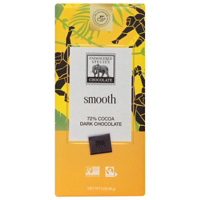 Endangered Species Chocolate Bar Dark Chocolate Chimpanze 72% Cocoa - 3 Oz - Image 3