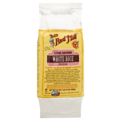 Bobs Red Mill Flour White Rice Stone Ground Gluten Free - 24 Oz