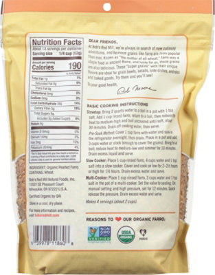 Bobs Red Mill Grains Of Discovery Organic Farro - 24 Oz - Image 5