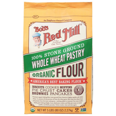 Bob's Red Mill Organic Stone Ground Whole Wheat Pastry Flour - 5 Lb - Image 1
