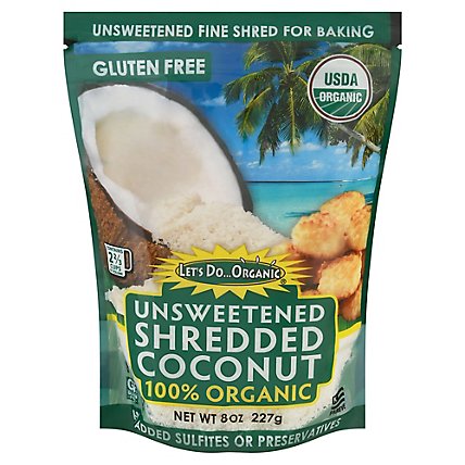 Lets Do Organics Coconut Shred Unswtn Org - 8 Oz - Image 3