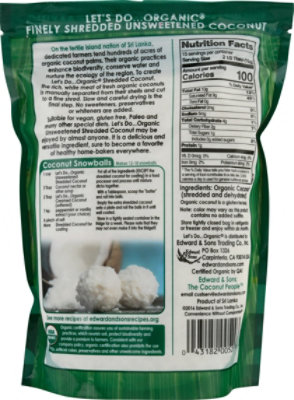 Lets Do Organics Coconut Shred Unswtn Org - 8 Oz - Image 6