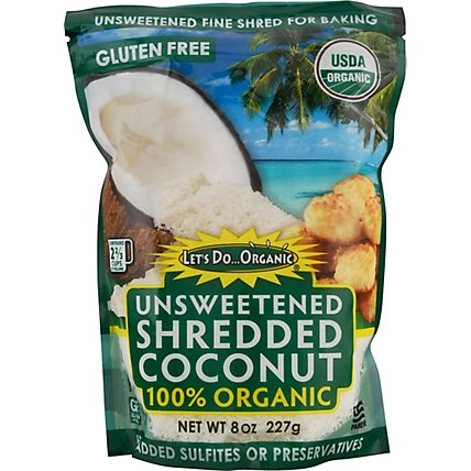 Lets Do Organics Coconut Shred Unswtn Org - 8 Oz - Image 2