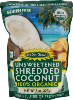 Lets Do Organics Coconut Shred Unswtn Org - 8 Oz - Image 2