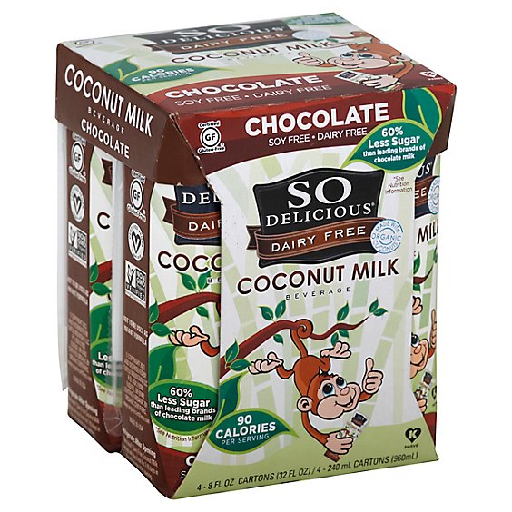 So Delicious Coconut Milk Beverage Chocolate - 4-8 Fl. Oz.