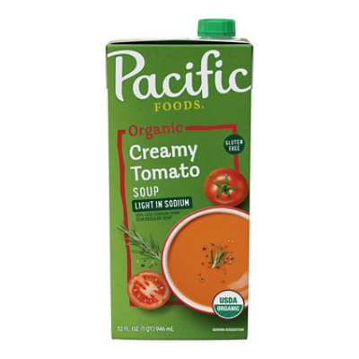 Pacific Foods Organic Creamy Light in Sodium Tomato Soup - 32 Fl Oz - Image 1