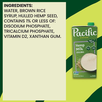 Pacific Foods Original Hemp Milk - 32 Fl. Oz. - Image 5