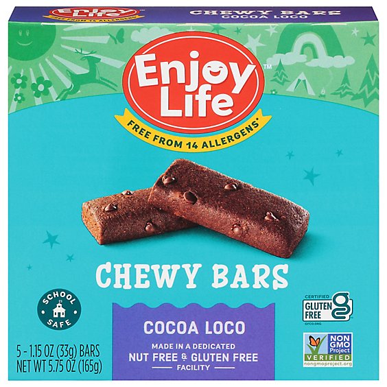 Enjoy Life Chewy Bars Soft Baked Cocoa Loco 5 Count - 5.75 Oz