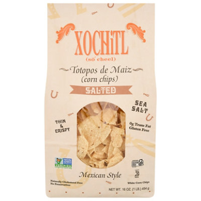 Xochitl Corn Chips Mexican Style White Sea Salt - 16 Oz