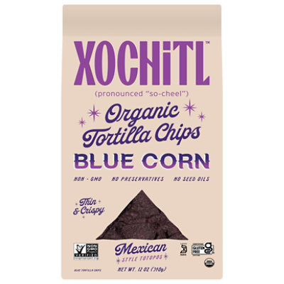 Xochitl Organic Mexican Style Blue Sea Salt Corn Chips - 12 Oz - Image 2