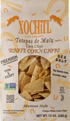 Xochitl Corn Chips Organic Mexican Style White Sea Salt - 12 Oz - Image 2