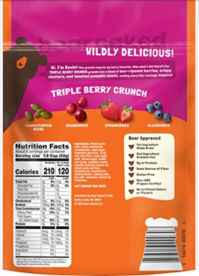 Bear Naked Triple Berry Crunch Gluten Free 5g Protein Fiber Granola - 12 Oz - Image 7
