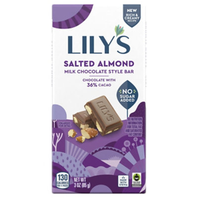 Lilys Chocolate 40% Salted Almond & Milk - 3 Oz