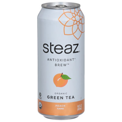 steaz Iced Green Tea Organic Lightly Sweetened Peach - 16 Fl. Oz. - Image 3