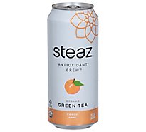 steaz Iced Green Tea Organic Lightly Sweetened Peach - 16 Fl. Oz.