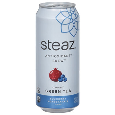 steaz Iced Green Tea Organic Blueberry Pomegranate - 16 Fl. Oz. - Image 3