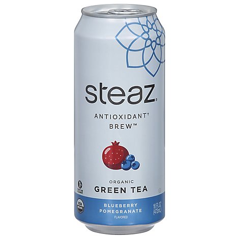 steaz Iced Green Tea Organic Blueberry Pomegranate - 16 Fl. Oz.