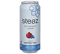 steaz Iced Green Tea Organic Blueberry Pomegranate - 16 Fl. Oz.
