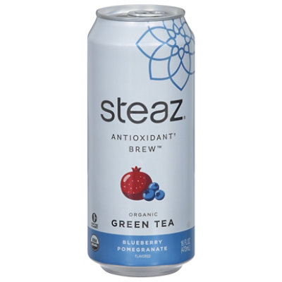 steaz Iced Green Tea Organic Blueberry Pomegranate - 16 Fl. Oz.
