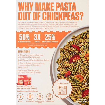 Banza Rotini Pasta Made From Chickpeas - 8 Oz - Image 6
