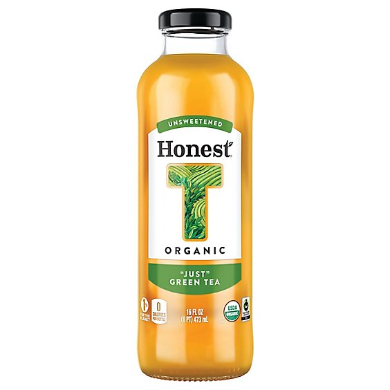 Honest Organic Tea Green Iced Gluten Free Just - 16 Fl. Oz.