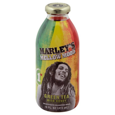 Marleys Green Tea With Honey Decaffeinated Relaxation Drink Mellow Mood - 16 Fl. Oz.