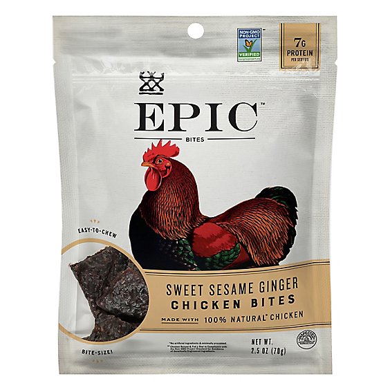 EPIC Bites Meat Chicken with Currant & Sesame BBQ Seasoning - 2.5 Oz